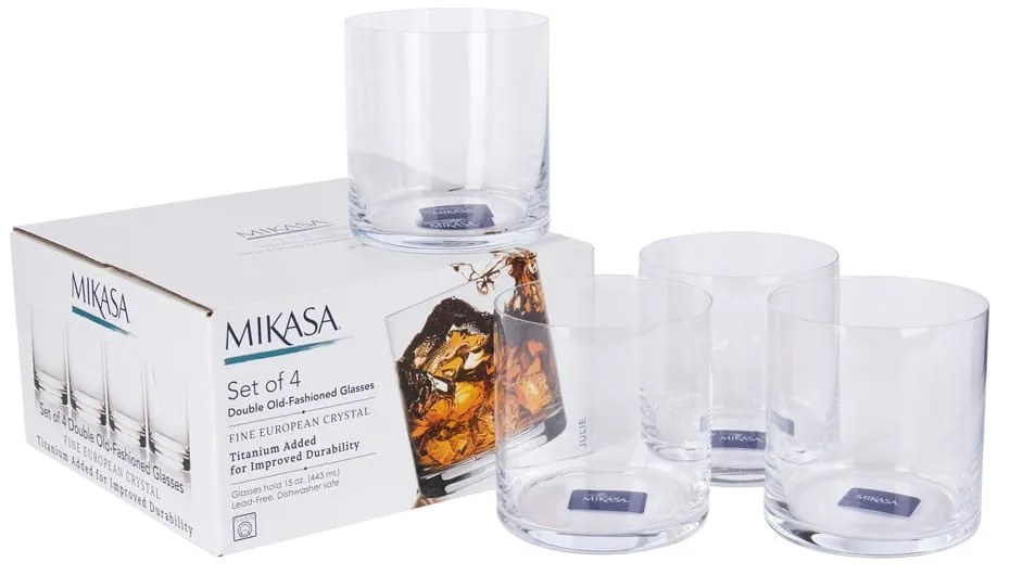 Zestaw 4 szklanek do whiskey Mikasa Julie, 443 ml