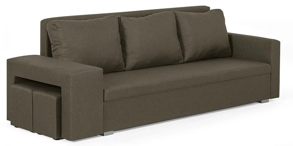 Kanapa sofa 3 os z funkcją spania MILO2 Jasny brąz