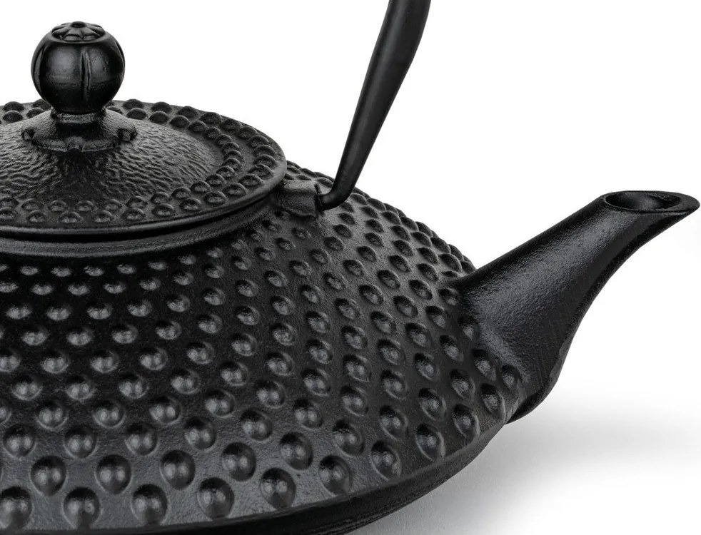 Czarny żeliwny dzbanek do herbaty z sitkiem 1,25 l Xilin – Bredemeijer