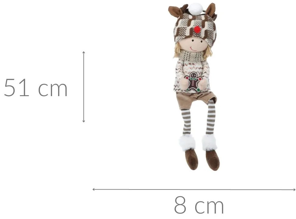 Pluszowa dekoracja świąteczna, 51 cm