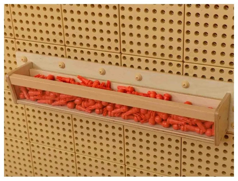 Drewniana półeczka przezroczysta ścianka 80 cm - masterkidz tablica naukowo-kreatywna stem