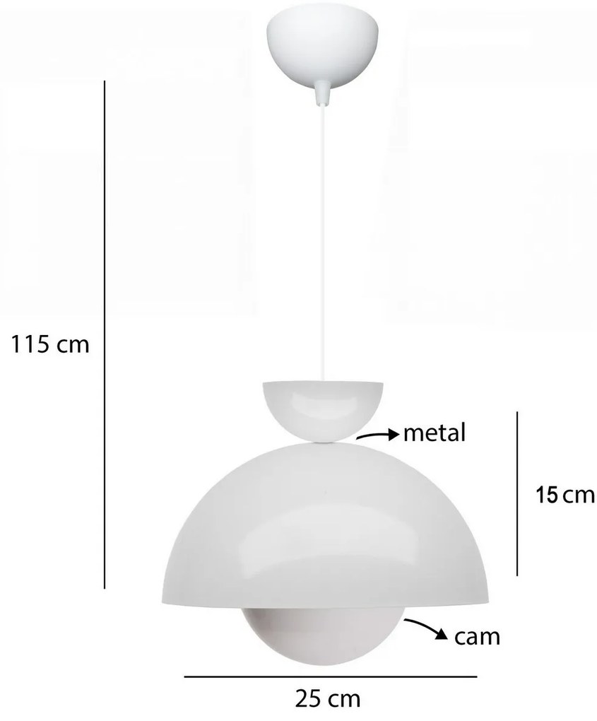 Lampa wisząca 241340 Bolla, biała