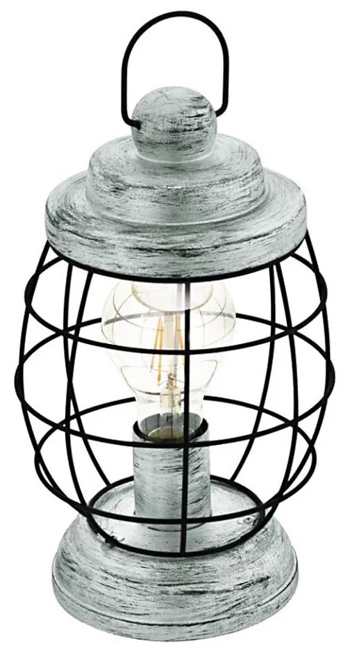 Eglo 79436 - Lampa stołowa BAMPTON 1xE27/60W/230V srebrna