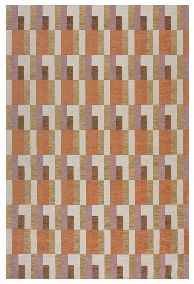 Pomarańczowo-naturalny dywan 155x230 cm Riley Block Geo – Flair Rugs