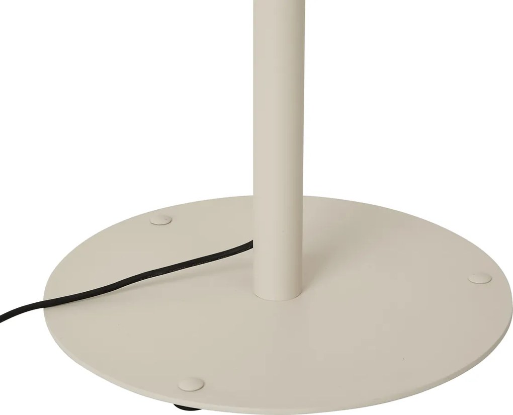 Nowoczesna lampa podłogowa zewnętrzna beżowa z białym kloszem IP44 - Big Virginia