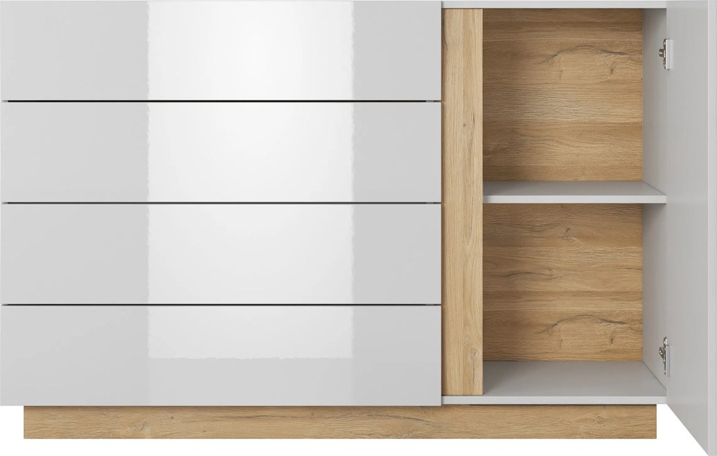 Komoda ARCETTO 138 cm do Salonu Sypialni Biały