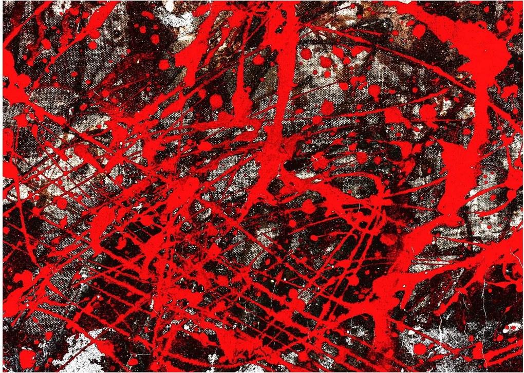 Obraz na szkle - Ekspresyjna abstrakcja (70x50 cm)