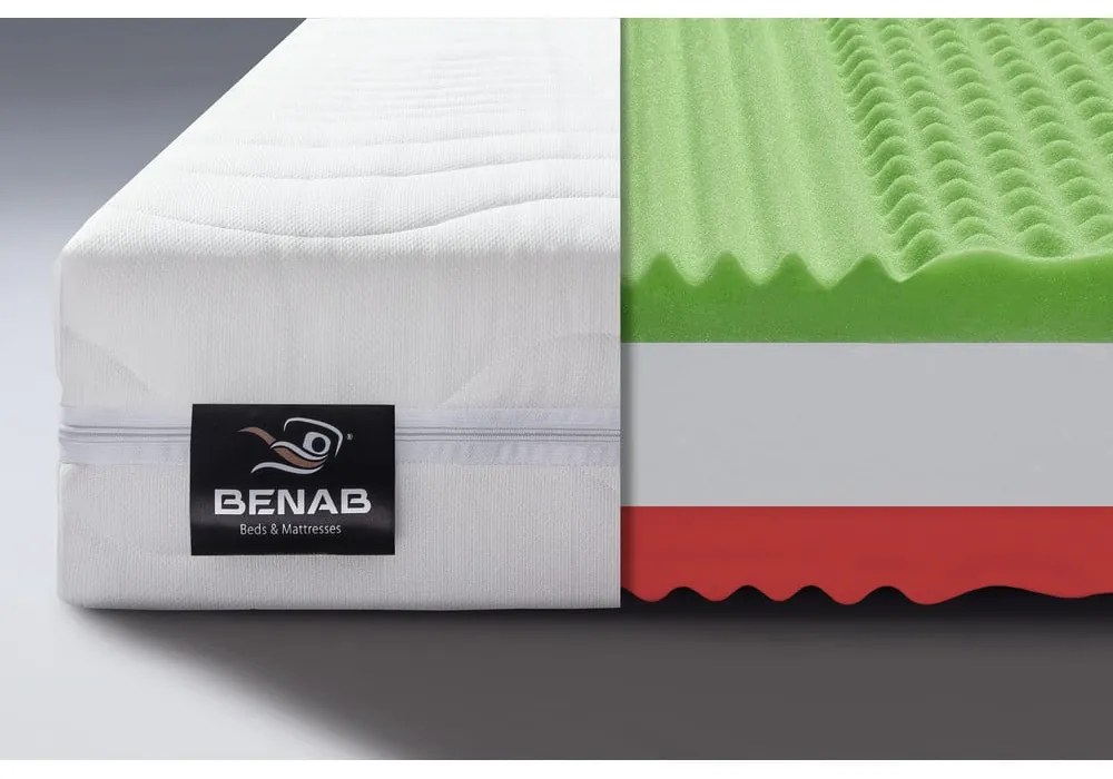 Twardy/średnio twardy piankowy materac dwustronny 100x200 cm Pure Support – BENAB