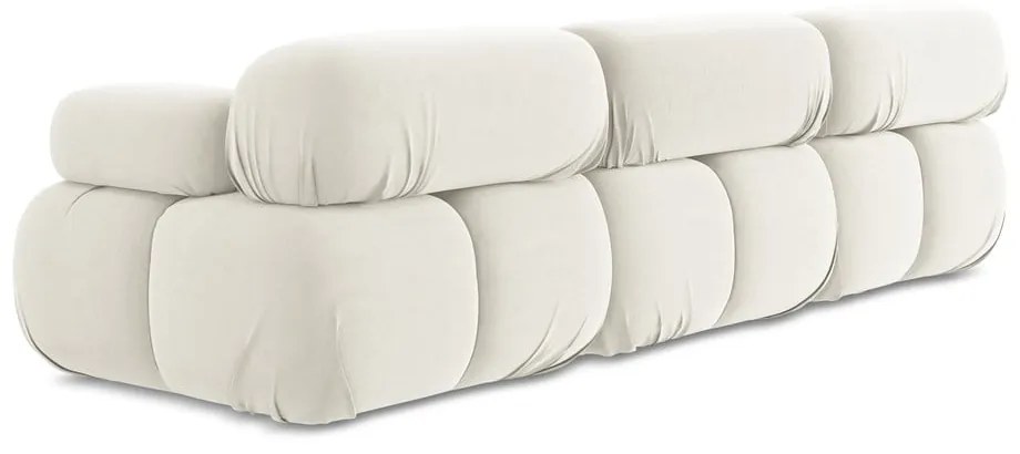 Biała aksamitna sofa modułowa 285 cm Lokua – Makamii