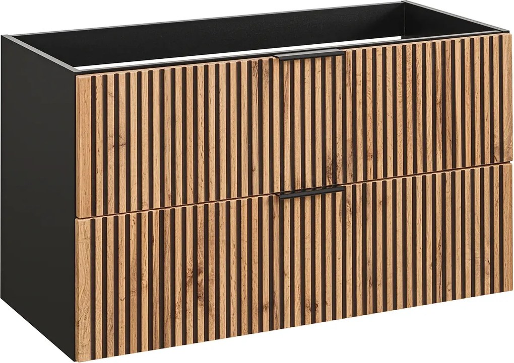 Szafka umywalkowa z lamelowym frontem 100 cm H9-F66