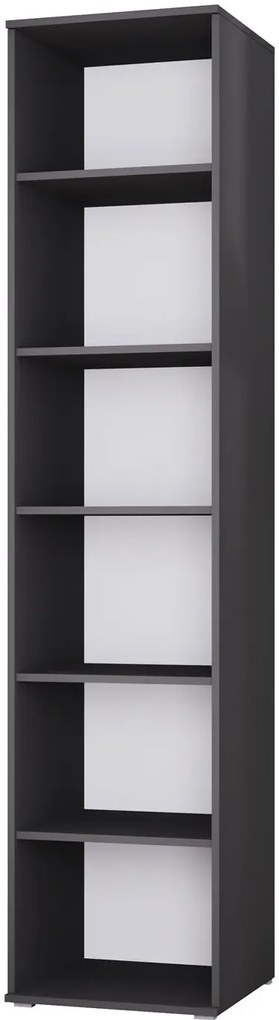 Czarny minimalistyczny regał wąski 40 cm E9-Z79