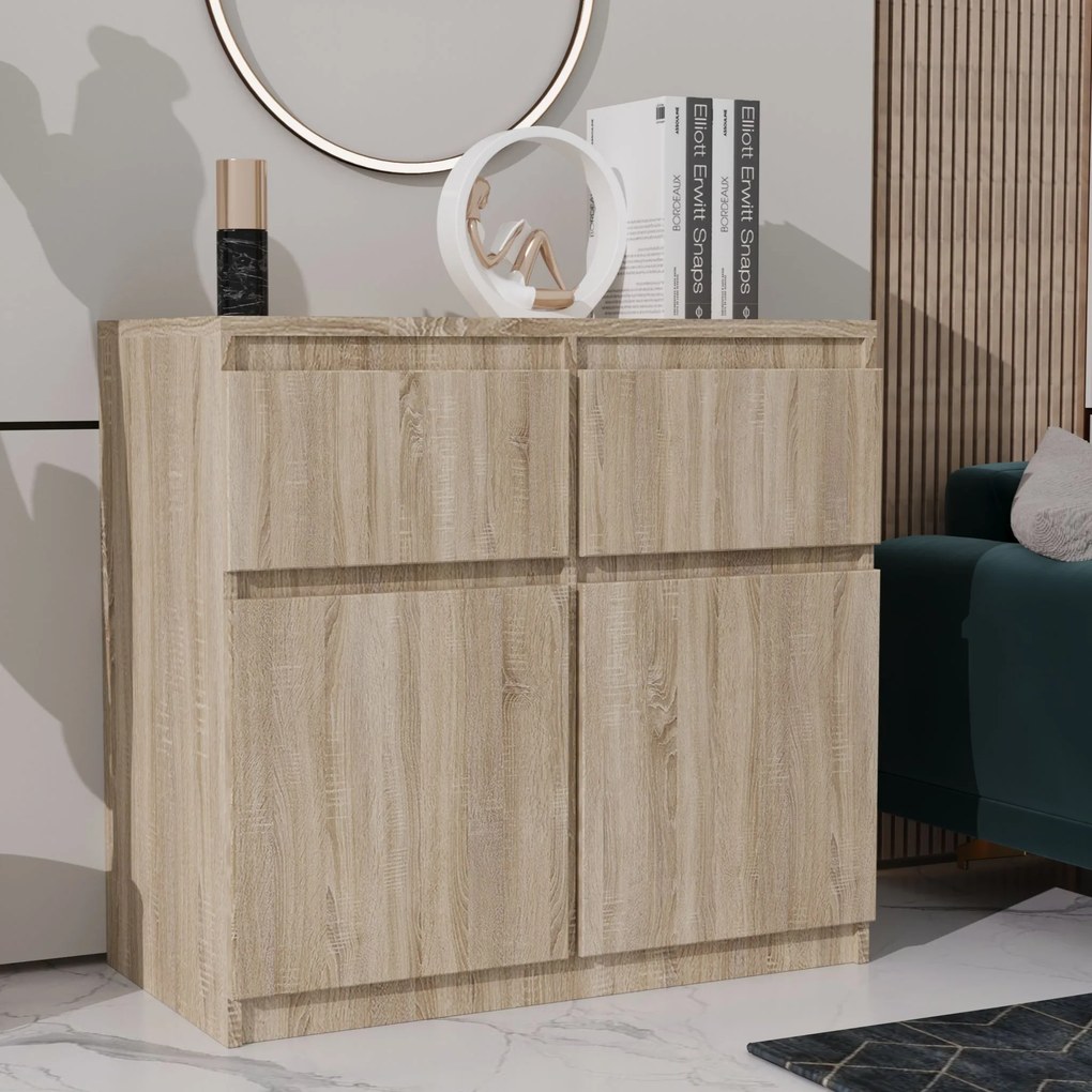Komoda MERAVIGLIA 80 cm do Salonu Sypialni Dąb sonoma