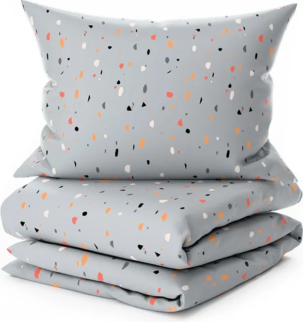 PrzytulneMieszkanie.pl PrzytulneMieszkanie.pl Pościel z kory do łóżeczka Renforcé PINTURA szara Rozmiar pościeli: 45 x 65 cm | 90 x 140 cm