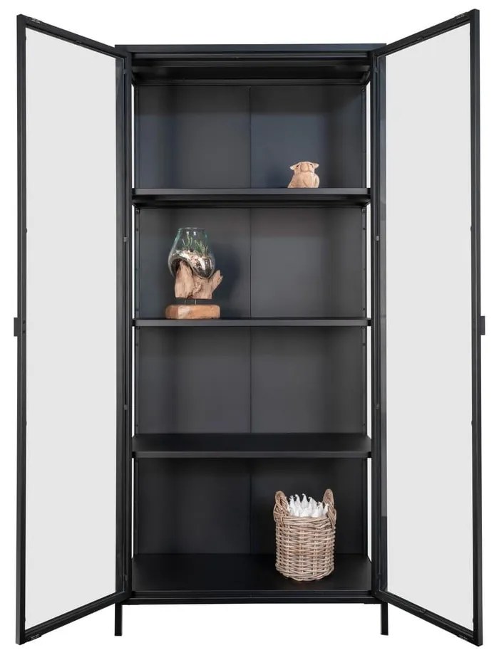 Czarna metalowa witryna 80x175 cm Brisbane – House Nordic