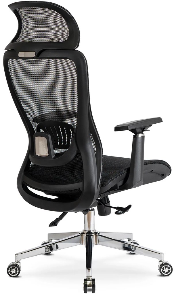 Fotel Biurowy Ergonomiczny Obrotowy LITOS Czarny Nowoczesny