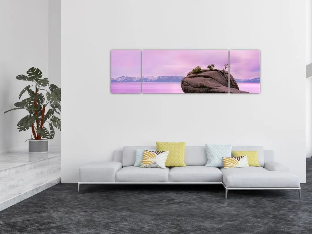 Obraz kamienia w morzu (170x50 cm)