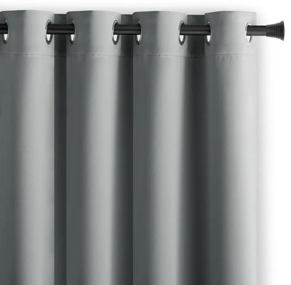 Restilo Zasłona Blackout EYELETS srebrny, 140 x 245 cm