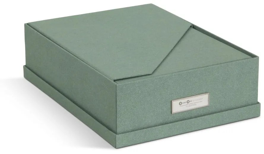 Zielone kartonowe organizery zestaw 5 szt. na dokumenty Holger Canvas Paper Laminate – Bigso