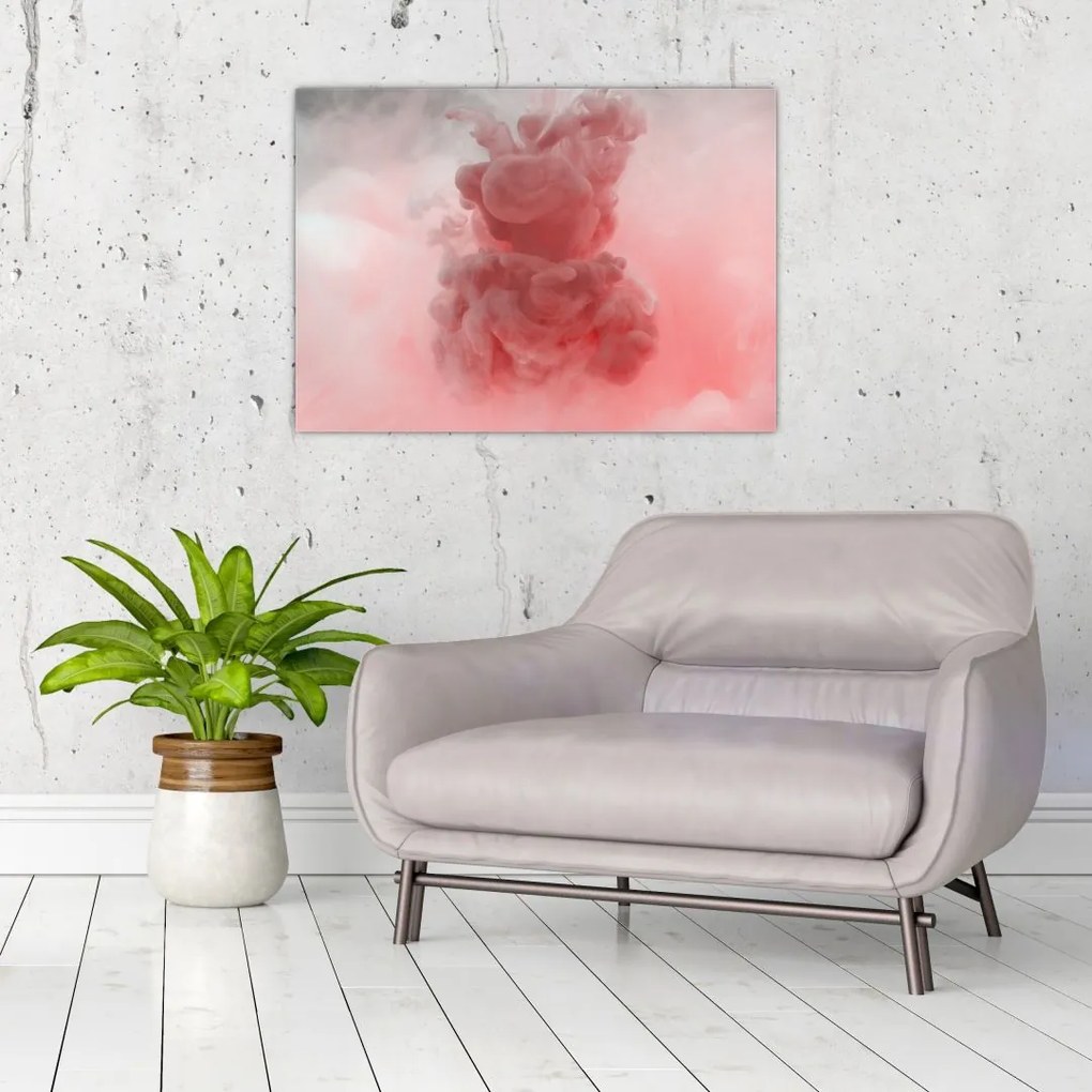 Obraz czerwonego dymu (70x50 cm)