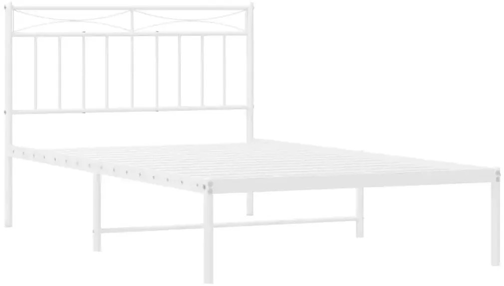 Białe loftowe łóżko metalowe 100x200 cm - Tolimea