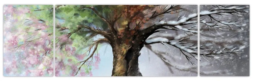 Obraz - Drzewo czterech pór roku (170x50 cm)