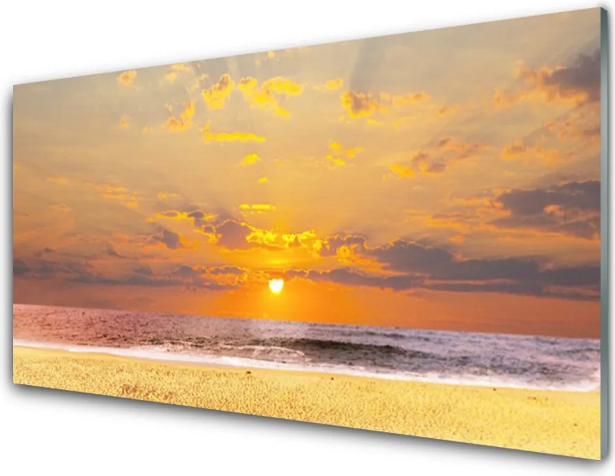 Panel Szklany Lazurowa Zatoka I Piasek