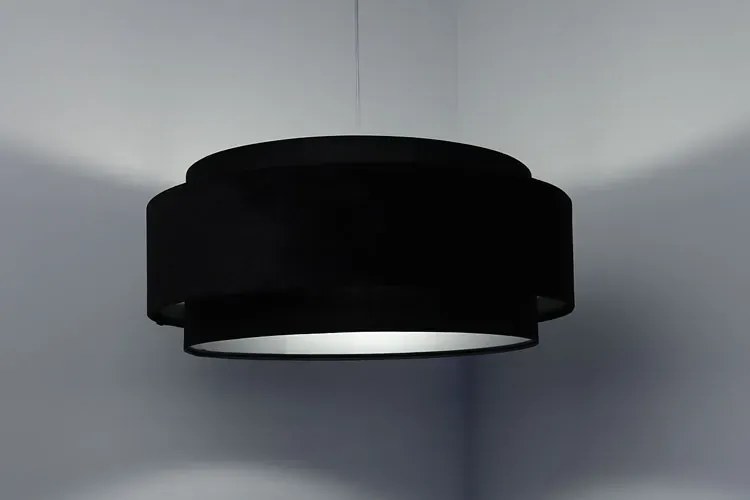 Czarna welurowa elegancka lampa nad stół - 4X A353 E7-M20