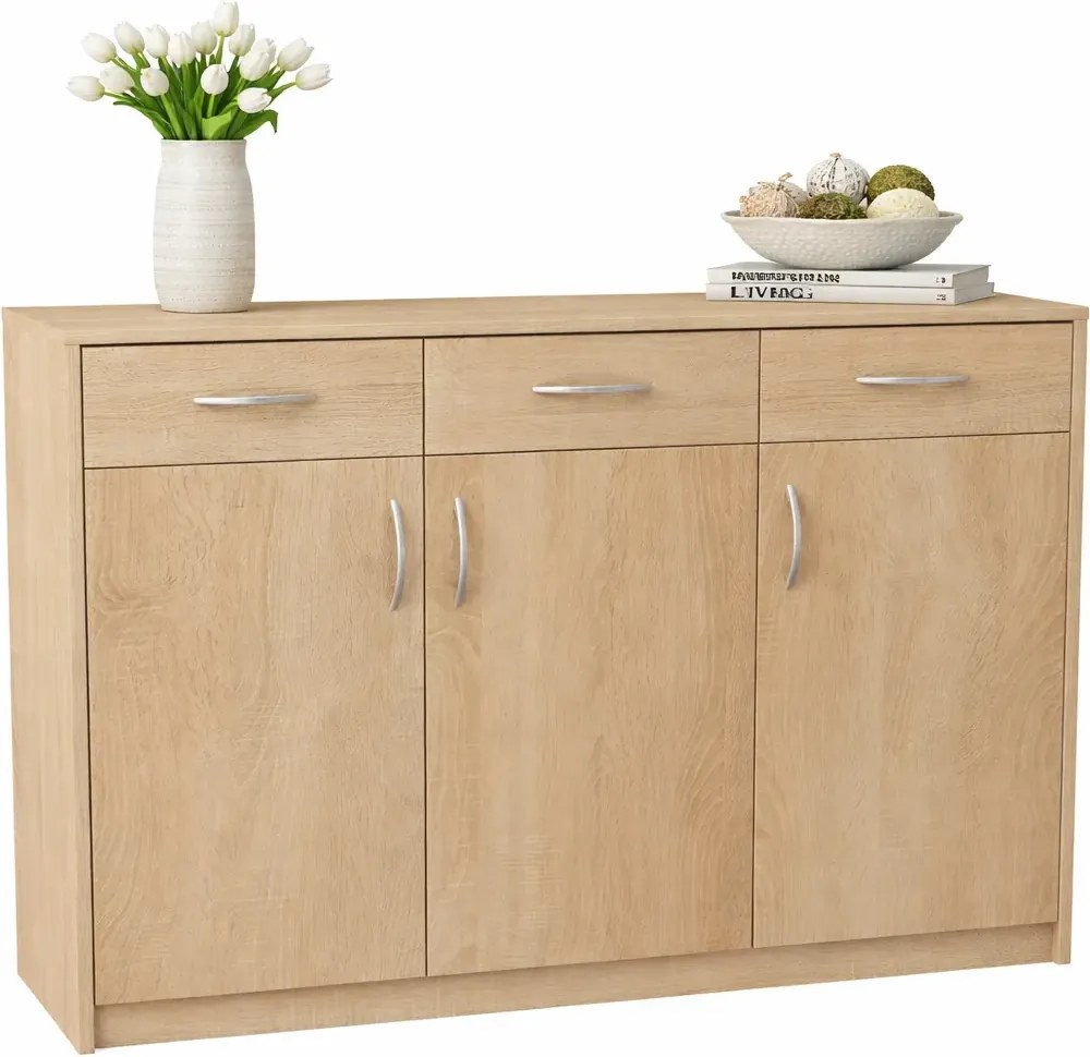 Skandynawska komoda z szufladami dąb sonoma S8-F44