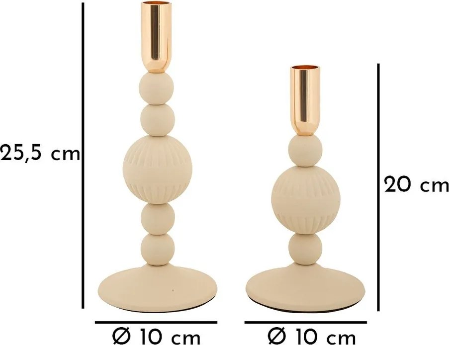 Metalowe świeczniki zestaw 2 szt. Aster – Mauro Ferretti