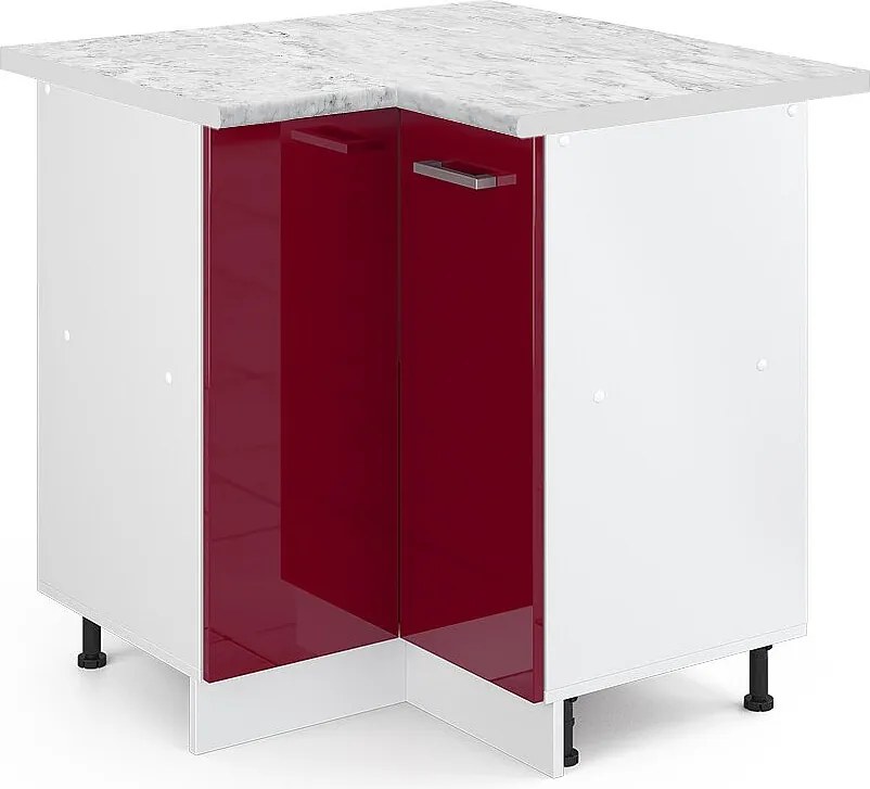 Szafka narożna czerwony połysk 75.6x60x81.6 r-line