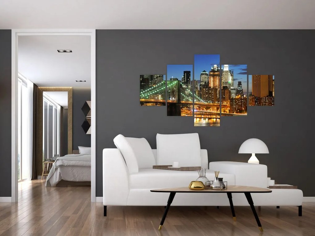 Obraz - Most z Nowym Jorkiem (125x70 cm)