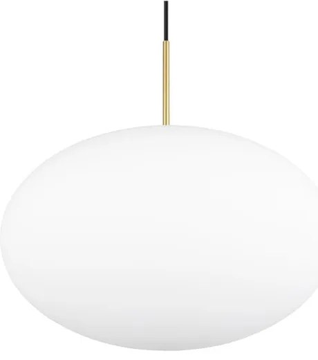 Lampa wisząca w biało-złotym kolorze ze szklanym kloszem ø 40 cm Fomento – Trio
