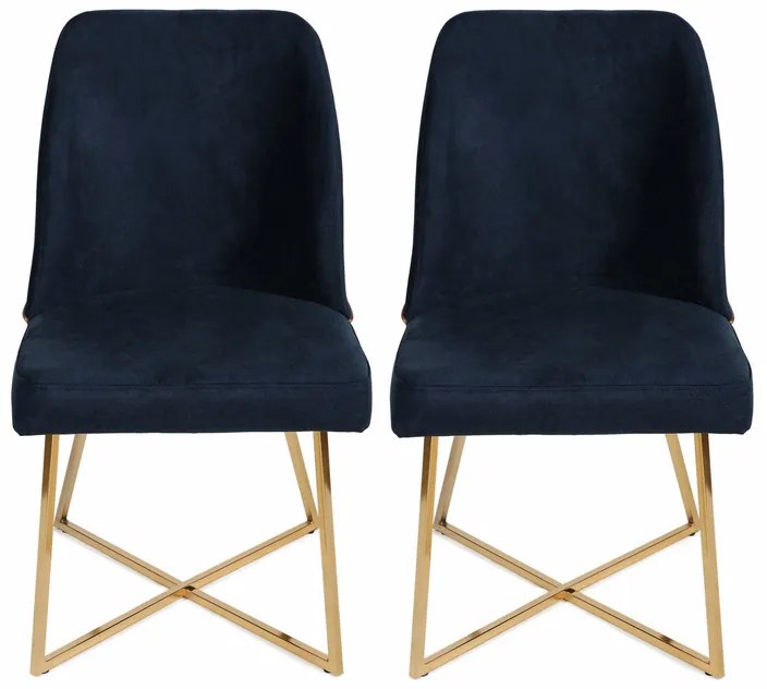 Zestaw krzeseł do jadalni Madrid Dark Blue, 2 szt., 2 szt.