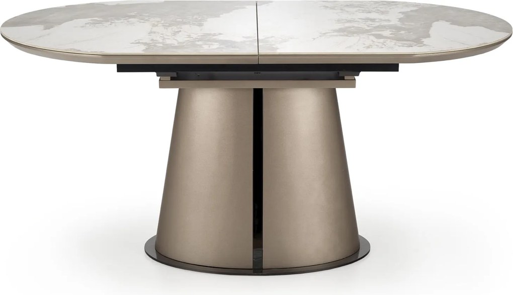 Stół Robinson z blatem w imitacji beżowego marmuru