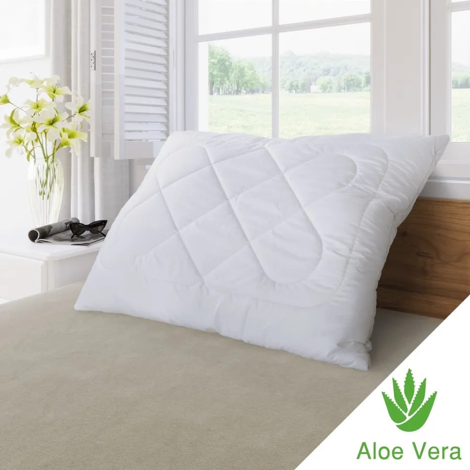Kvalitex Poduszka Aloe Vera z zamkiem błyskawicznym, 70 × 90 cm, 900 g
