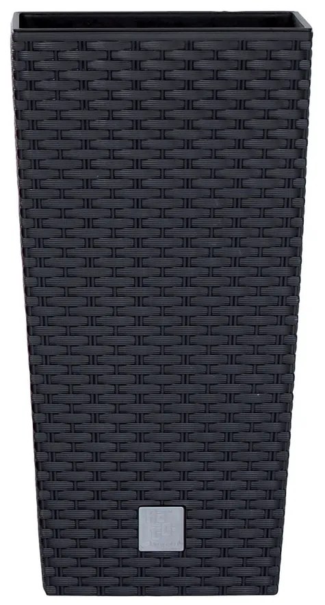Prosperplast Osłonka na doniczkę Rato Square antracytowy, 20x20x37,6 cm, M