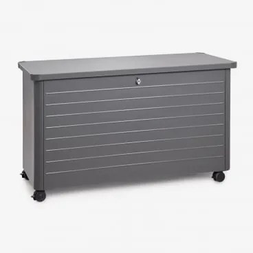 Skrzynia Do Przechowywania Ogrodowa Ze Stali Forzan Grafitowa Szarość & 500 L - Sklum