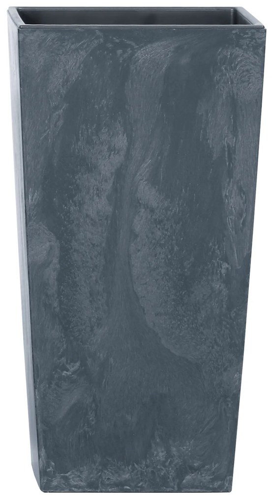 Donica ogrodowa z wkładem Urbi Square Beton Effect 40 x 40 x 75 cm antracytowy PROSPERPLAST