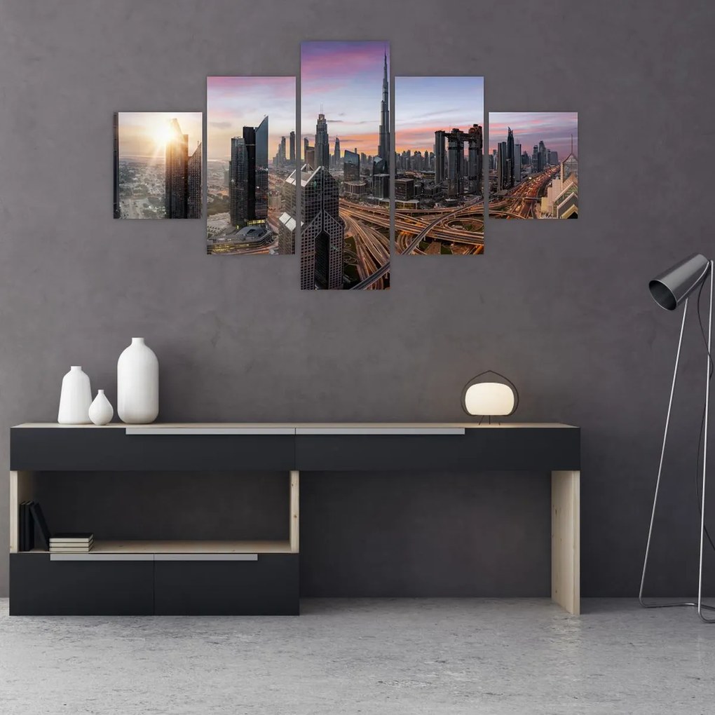 Obraz - Panorama Dubaju (125x70 cm)