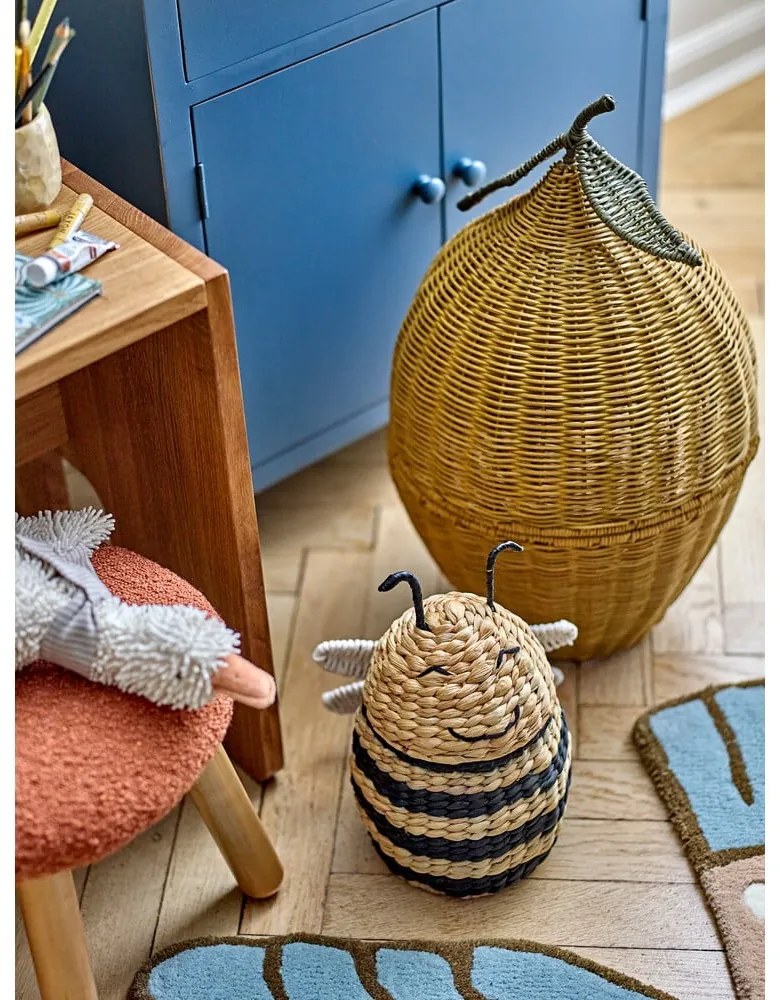 Dziecięcy kosz na zabawki z hiacyntu wodnego w naturalnym kolorze 20x18x30 cm Finn – Bloomingville Mini