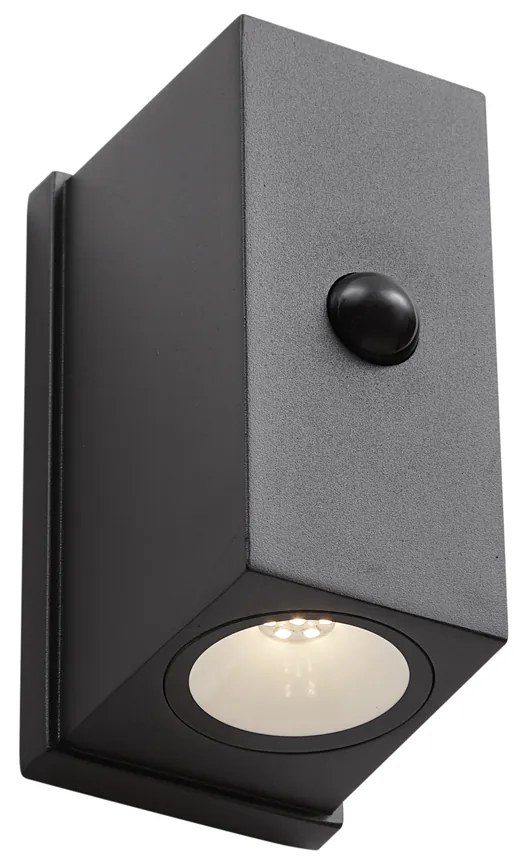 Zewnetrzna Czarna lampa ścienna z 4-stopniowym czujnikiem magnetycznym, z możliwością ładowania LED - Baleno Nowoczesny Oswietlenie zewnetrzne