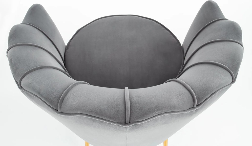 Tapicerowany fotel w stylu glamour Amorinito