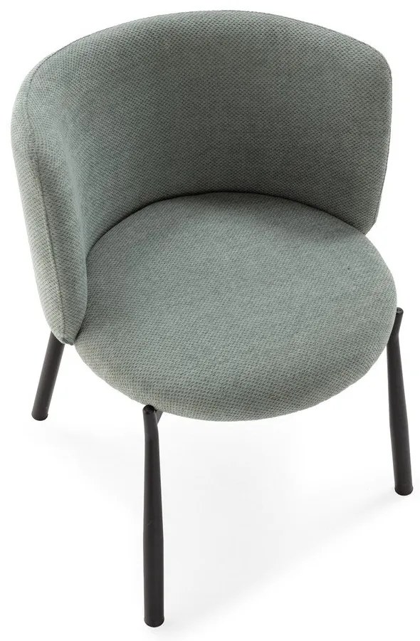 Miętowe tapicerowane fotele jadalniane zestaw 2 szt. Ginny – MOME