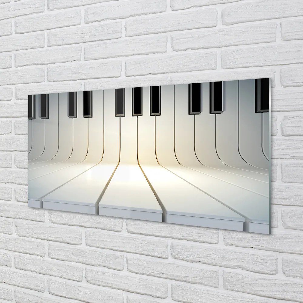 Szklany Panel Pianino klawisze
