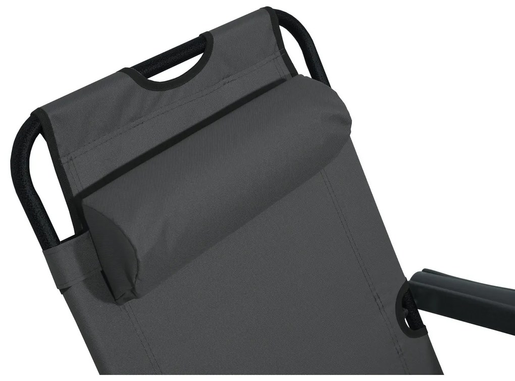 Cattara 13513 Składane leżak Comfort, antracyt,155 x 61 cm
