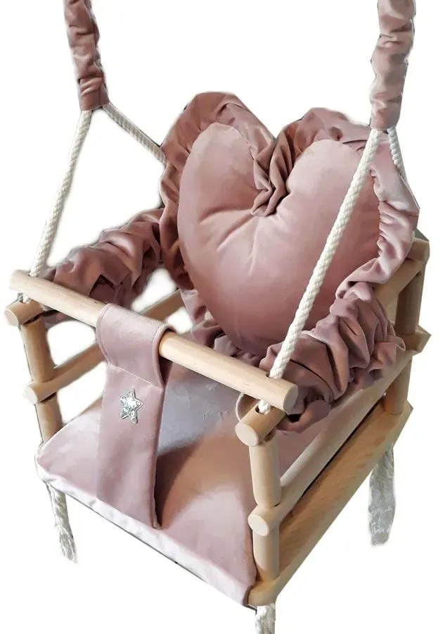 Różowa huśtawka serce dla dziewczynki N6-A82