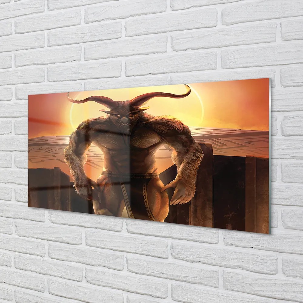 Panel nad Blat Kuchenny Postać o Zachodzie Słońca