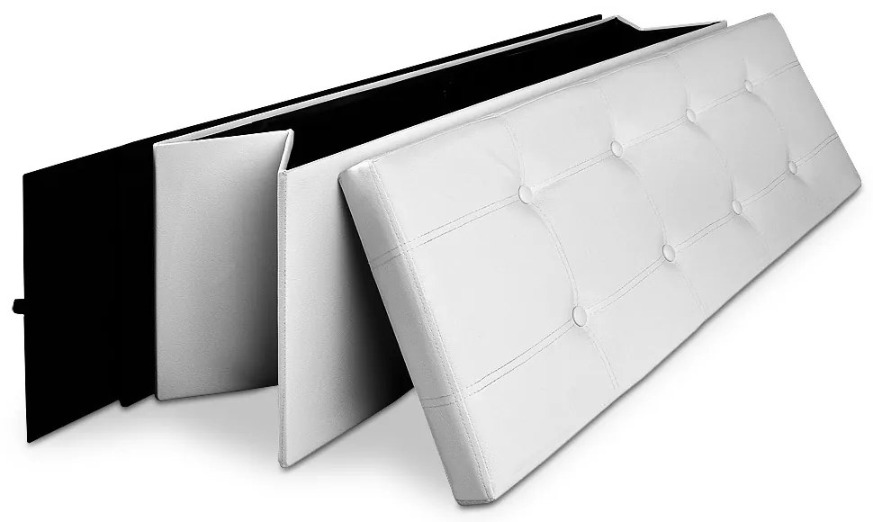 Casaria Taboretka z miejscem do przechowywania BELLA, 115x38x38cm, biała