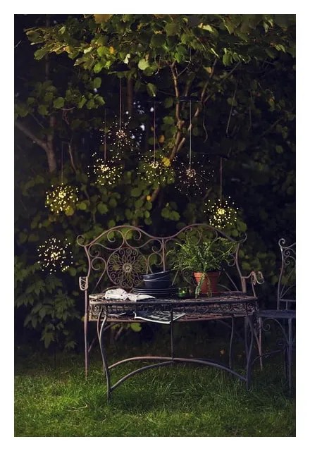 Ogrodowa lampa solarna LED z białymi diodami Star Trading Firework, wys. 100 cm