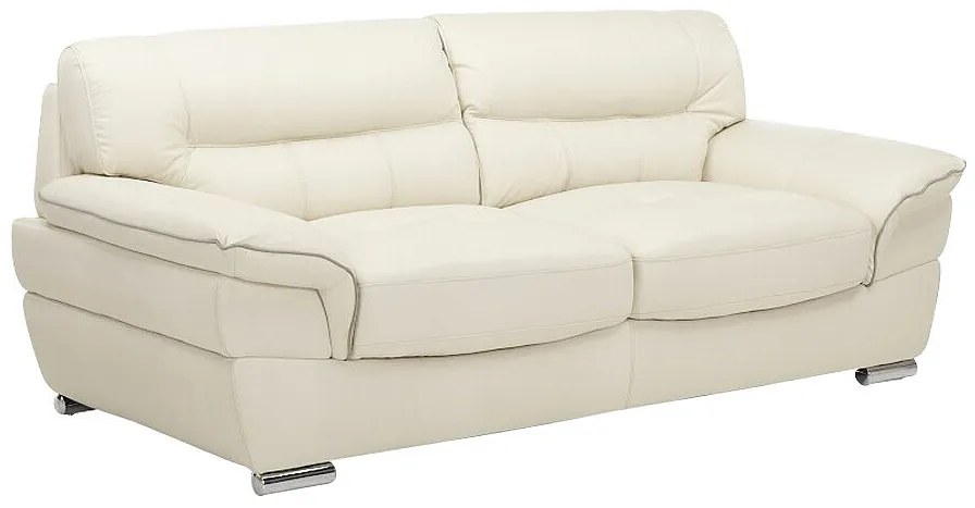 Komplet wypoczynkowy 3+2+1 ze skóry THIBAULT - Kość słoniowa